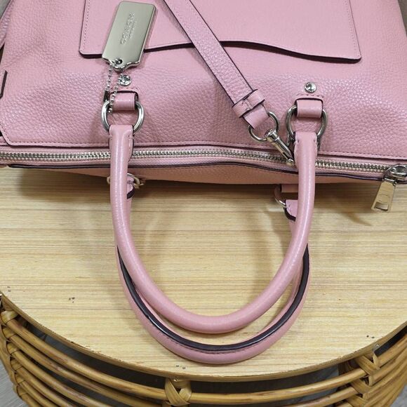 Coach Emma Pebbled Leather Satchel - Picture 12 of 16